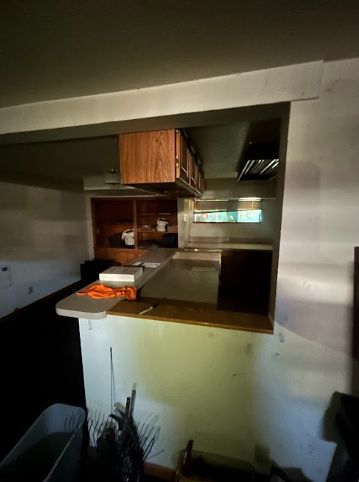 Second kitchen on the lower level from the duplex conversion