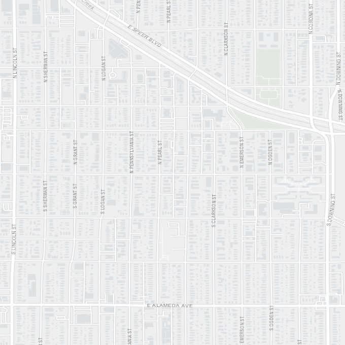 Street map of the Speer pocket with the subject and five closed sales pinned