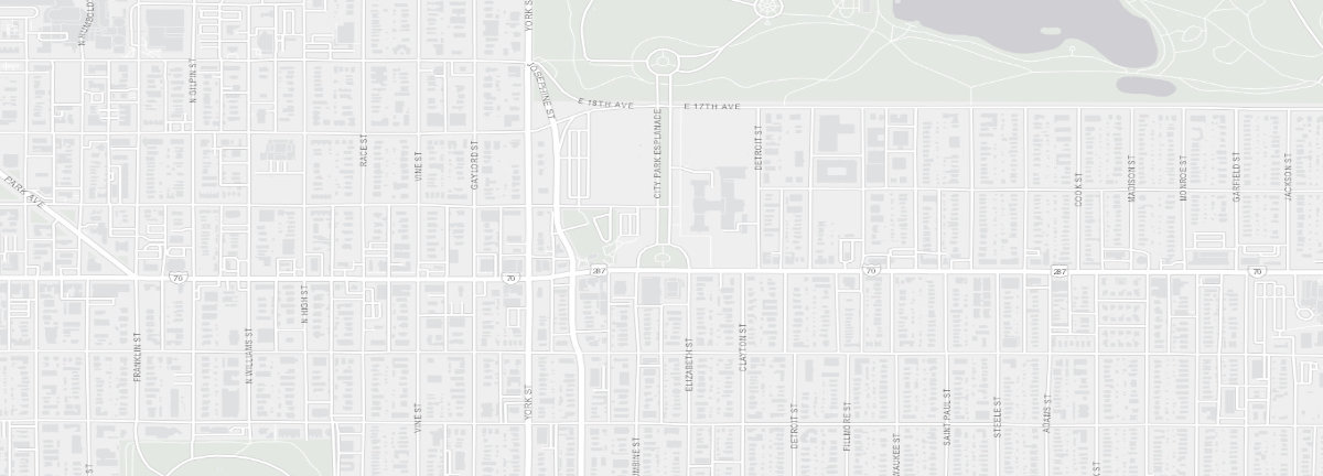 Map of the City Park pocket with the subject and five closed sales pinned
