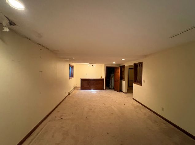 Unfinished lower level