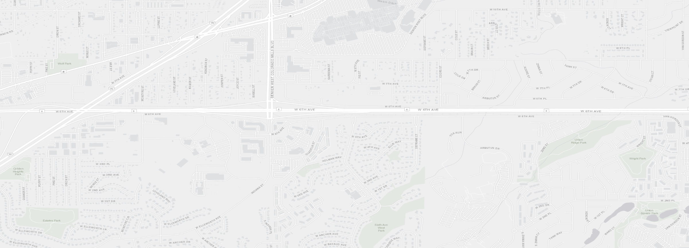 Street map of the Golden pocket with the subject and five closed sales pinned