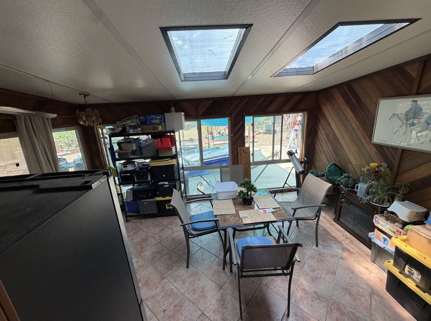Back addition with skylights