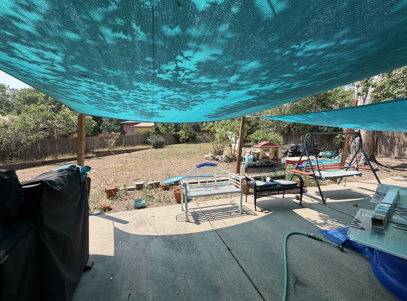 Back yard on a third of an acre